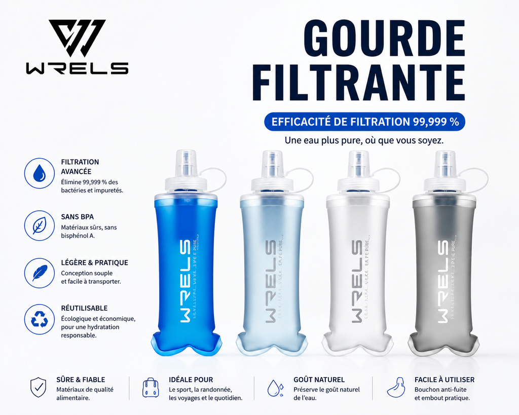 Gourde filtrante pliable WRELS