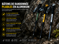 Bâtons de randonnée pliables aluminium