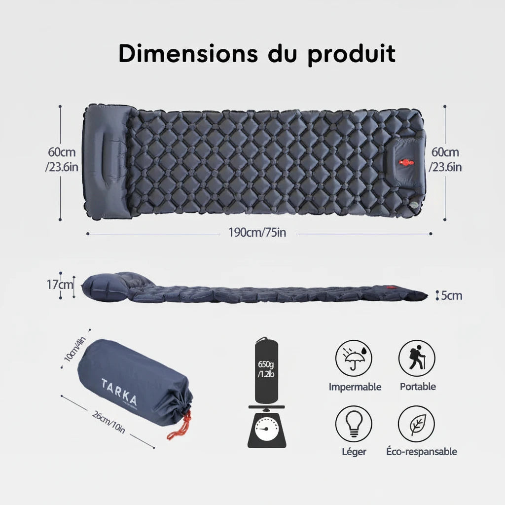 Matelas gonflable de camping TARKA